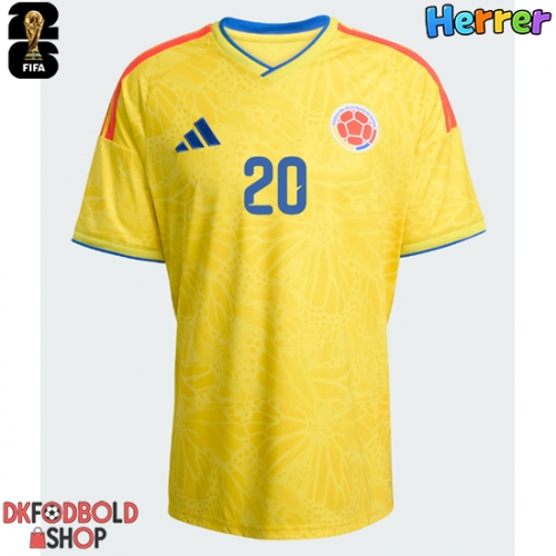 Colombia Juan Fernando Quintero #20 Hjemmebanetrøje VM 2026 Kort ærmer